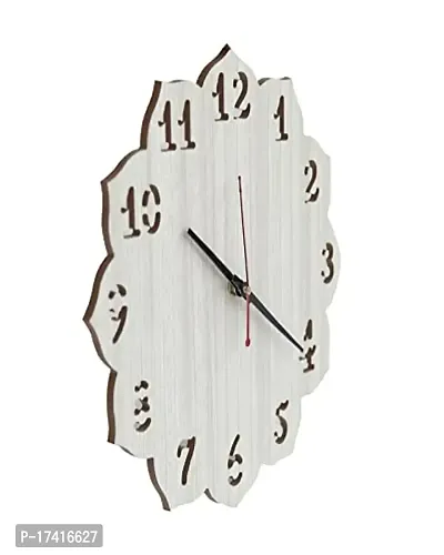 GLOBAL MALL Wooden Wall Clocks Non-Ticking 12 Inch Silent Quartz Battery Operated Home/Kitchen/Office/School Clock Easy to Read by Global MALL-172-thumb2