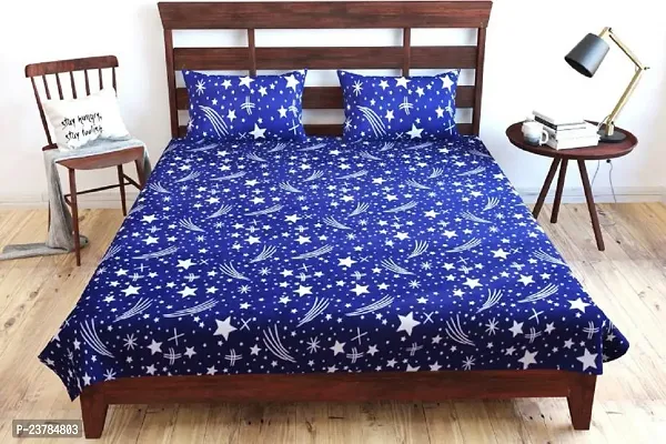 Fancy Polycotton Printed Bedsheet with 2 Pillow Covers