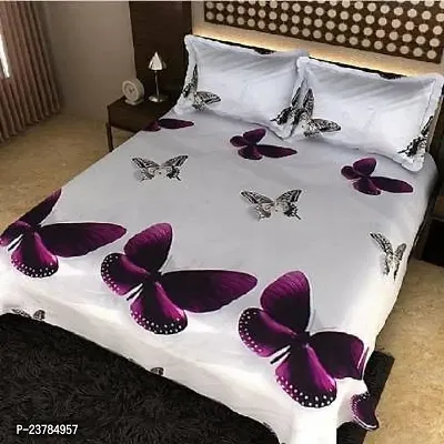 Fancy Polycotton Printed Bedsheet with 2 Pillow Covers-thumb0