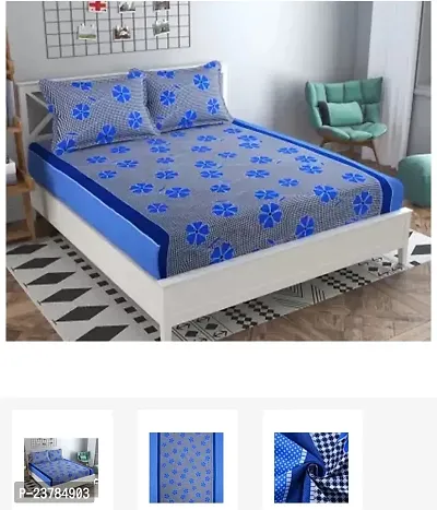 Fancy Polycotton Printed Bedsheet with 2 Pillow Covers