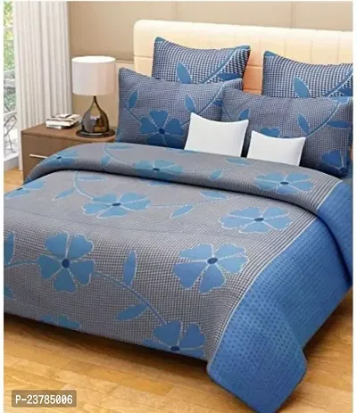 Fancy Polycotton Printed Bedsheet with 2 Pillow Covers