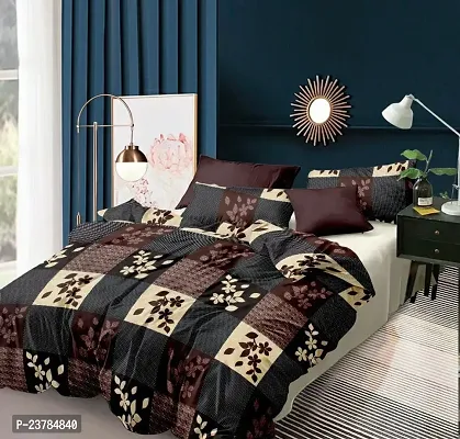 Fancy Polycotton Printed Bedsheet with 2 Pillow Covers