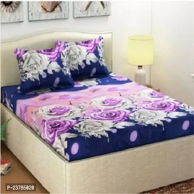 Fancy Polycotton Printed Bedsheet with 2 Pillow Covers