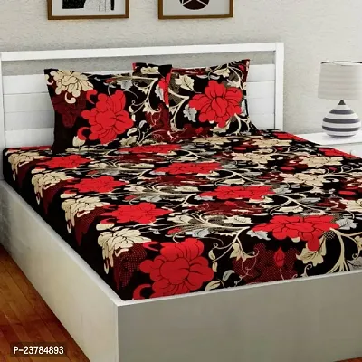 Fancy Polycotton Printed Bedsheet with 2 Pillow Covers