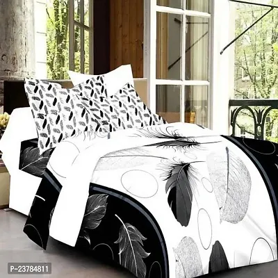 Fancy Polycotton Printed Bedsheet with 2 Pillow Covers