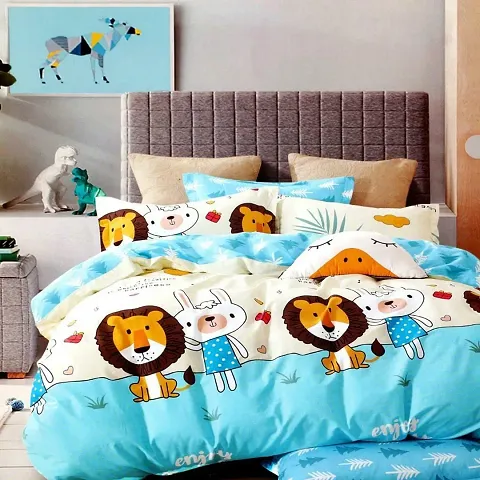 Printed Polycotton Double Bedsheet