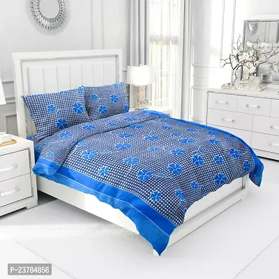 Fancy Polycotton Printed Bedsheet with 2 Pillow Covers