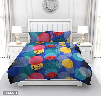 Fancy Polycotton Printed Bedsheet with 2 Pillow Covers