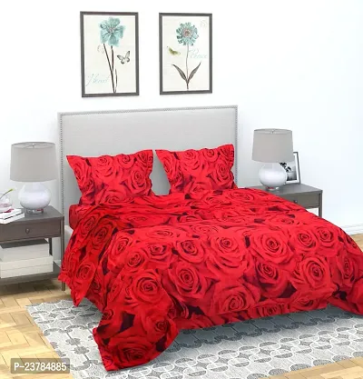 Fancy Polycotton Printed Bedsheet with 2 Pillow Covers