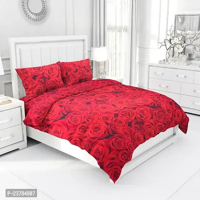 Fancy Polycotton Printed Bedsheet with 2 Pillow Covers-thumb0