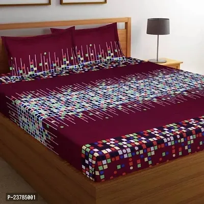 Fancy Polycotton Printed Bedsheet with 2 Pillow Covers