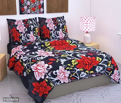 Fancy Polycotton Printed Bedsheet with 2 Pillow Covers