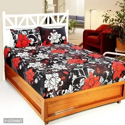 Fancy Polycotton Printed Bedsheet with 2 Pillow Covers