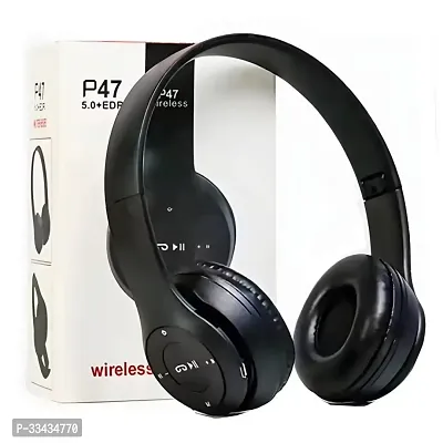 Wireless Headphones Bluetooth 5.0 Over Ear Headphones Foldable Headset with Built-in Mic Lightweight Headset with Memory Card Support Black-thumb4