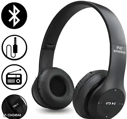 P47 Wireless Over Ear Bluetooth Headphones with Mic 10 m rang-thumb2