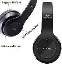 P47 Gaming Bluetooth Over Ear Wireless Headphones with Mic (Black)-thumb1