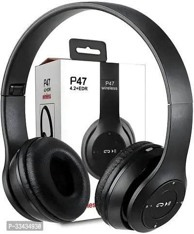 Wireless P47 Bluetooth 4.0 Over Ear Stereo Headphones - Noise Cancelling Mic, Ergonomic Adjustable Design,-thumb0