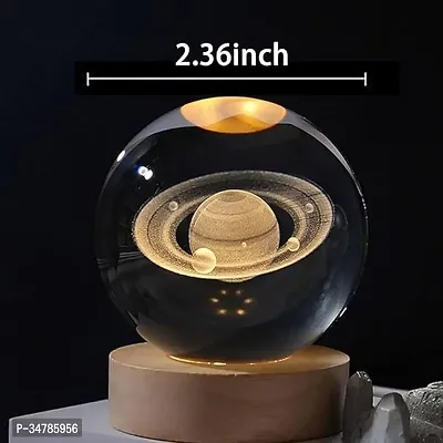 3D Crystal Ball Night Light with Wooden Base (1Pcs)-thumb2