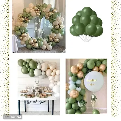 Olive Green balloons Pack of 25-thumb3