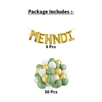 Party Box, Mehndi and Haldi Ceremony, Green Golden White Yellow Beautiful Themed Mehndi Haldi, Wedding Celibration Decoration Kit For Groom and Bride-thumb1