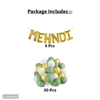 Party Box, Mehndi and Haldi Ceremony, Green Golden White Yellow Beautiful Themed Mehndi Haldi, Wedding Celibration Decoration Kit For Groom and Bride-thumb2