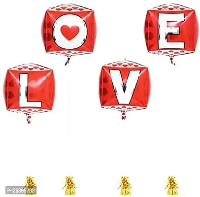 Party Box 22 Inch 4D LOVE Square Six-sided Balloon For Wedding, Proposal, Bridal Shower  Anniversary Party Decorations Supplies For Your Loved
