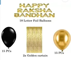 Rakshabandhan decoration Kits For your Brother Sister, Happy Rakshabandhan Special Surprice kit On rakshandhand Golden Black Pack of 35 Pcs-thumb1