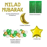 Milad Decoraton Kits For Muslim Festive Green Whte Golden combo Pack of 47-thumb1