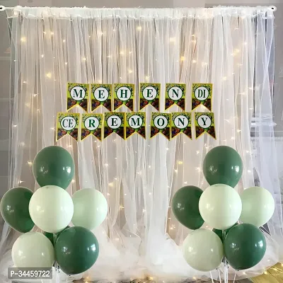 Party Box, Mehndi Ceremony, Green Golden White Themed Mehndi Celibration Decoration Kit For Groom and Bride