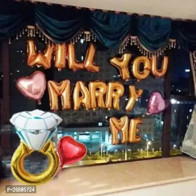 Marry Me Proposal Decoration Kit For Love Pack of 18 Pcs