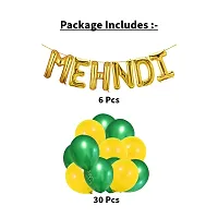 Party Box, Mehndi and Haldi Ceremony, Green Golden White Yellow Beautiful Themed Mehndi Haldi, Wedding Celibration Decoration Kit For Groom and Bride-thumb1