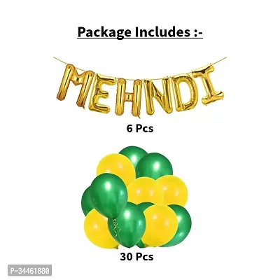 Party Box, Mehndi and Haldi Ceremony, Green Golden White Yellow Beautiful Themed Mehndi Haldi, Wedding Celibration Decoration Kit For Groom and Bride-thumb2