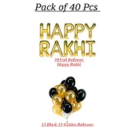 Rakshabandhan decoration Kits For your Brother Sister, Happy Rakhi Special Surprice kit On rakshandhand Golden Black Pack of 40 Pcs-thumb1