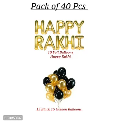 Rakshabandhan decoration Kits For your Brother Sister, Happy Rakhi Special Surprice kit On rakshandhand Golden Black Pack of 40 Pcs-thumb2