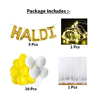 Party Box, Mehndi and Haldi Ceremony, Green Golden White Yellow Beautiful Themed Mehndi Haldi, Wedding Celibration Decoration Kit For Groom and Bride-thumb1