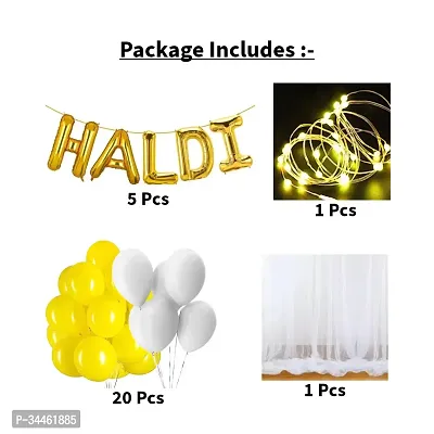 Party Box, Mehndi and Haldi Ceremony, Green Golden White Yellow Beautiful Themed Mehndi Haldi, Wedding Celibration Decoration Kit For Groom and Bride-thumb2