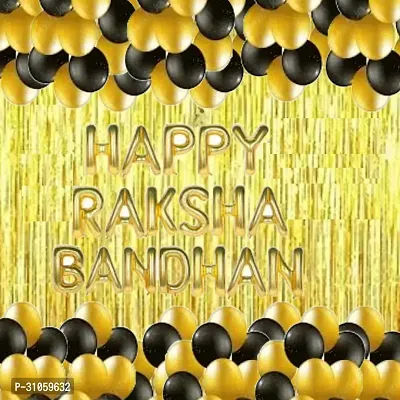 Rakshabandhan decoration Kits For your Brother Sister, Happy Rakshabandhan Special Surprice kit On rakshandhand Golden Black Pack of 35 Pcs-thumb0