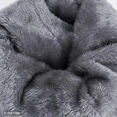 Black woolen Cap with woolen Muffler-thumb2