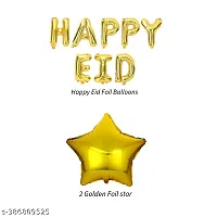 Eid Mubarak Decoraion Foil Balloons Pack of 12 pcs-thumb1