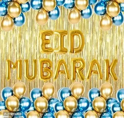 Eid Mubarak Decoration Foil balloons kit Pack of 32 pcs-thumb0