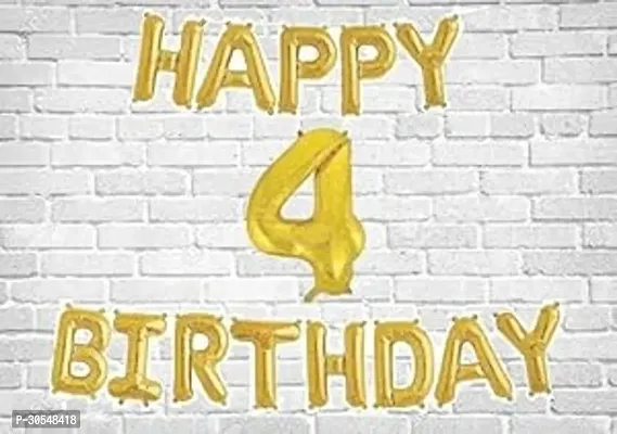 Happy Birthday Letter Golden Foil Balloons