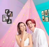 Party Box  Pink Backdrop for Decoration with Curtain LED Light, balloons romantic beautiful  Decoration Items for Home, Backdrop for  Decoration,  room Decoration Set,  Cabana Tent Decoration 22 Pcs-thumb2