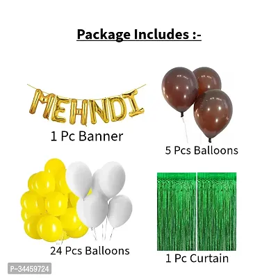 Party Box, Mehndi Ceremony, Green Golden White Themed Mehndi Celibration Decoration Kit For Groom and Bride-thumb2