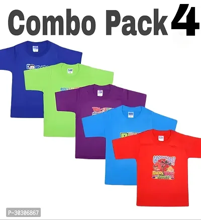 Trendy T-shirts for Kids - Pack of 4-thumb0