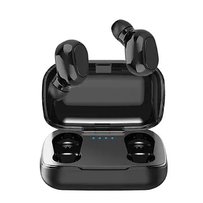Shivaay Trading Co.  L21 Wireless Earphones Bluetooth 5.0 Headphones Mini Stereo Earbuds Sport Headset Bass Sound Built-in Micphone Black