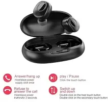 MCSMI  Portable TWS Bluetooth Earbuds Bluetooth Headset with Chaging Case Black-thumb1