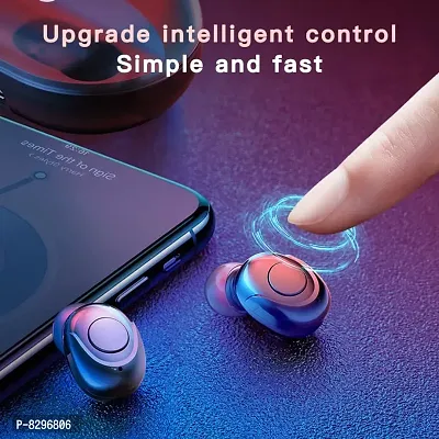 Stonx T2 TWS 5.0 Bluetooth Earphone Noise Cancelling with 1500mah Power Bank with led Display Earbuds Compatible for All Smartphone Black-thumb5