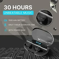 MCSMI T2 TWS 5.0 Wireless Bluetooth Earbuds with 1500mah Power Bank and Led Display for Men and Women Color - Black-thumb1