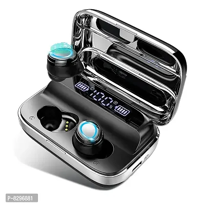 MCSMI  True Wireless Earbuds M10 Bluetooth 5.1 Earbuds in-Ear TWS Stereo Headphones with Smart LED Display Charging Case PowerBank-Charge your phone Waterproof Built-in Mic for Sports Work - Black-thumb0
