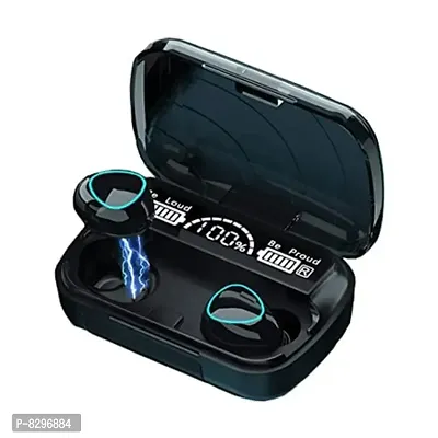 Shivaay Trading Co.  M10 TWS Earphone 5.1 Low Latency Wireless Earbuds with Power Bank with Microphone Bluetooth Headset Black True Wireless-thumb0